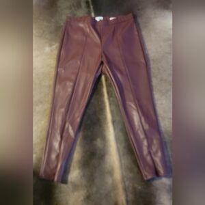Brown leather pants